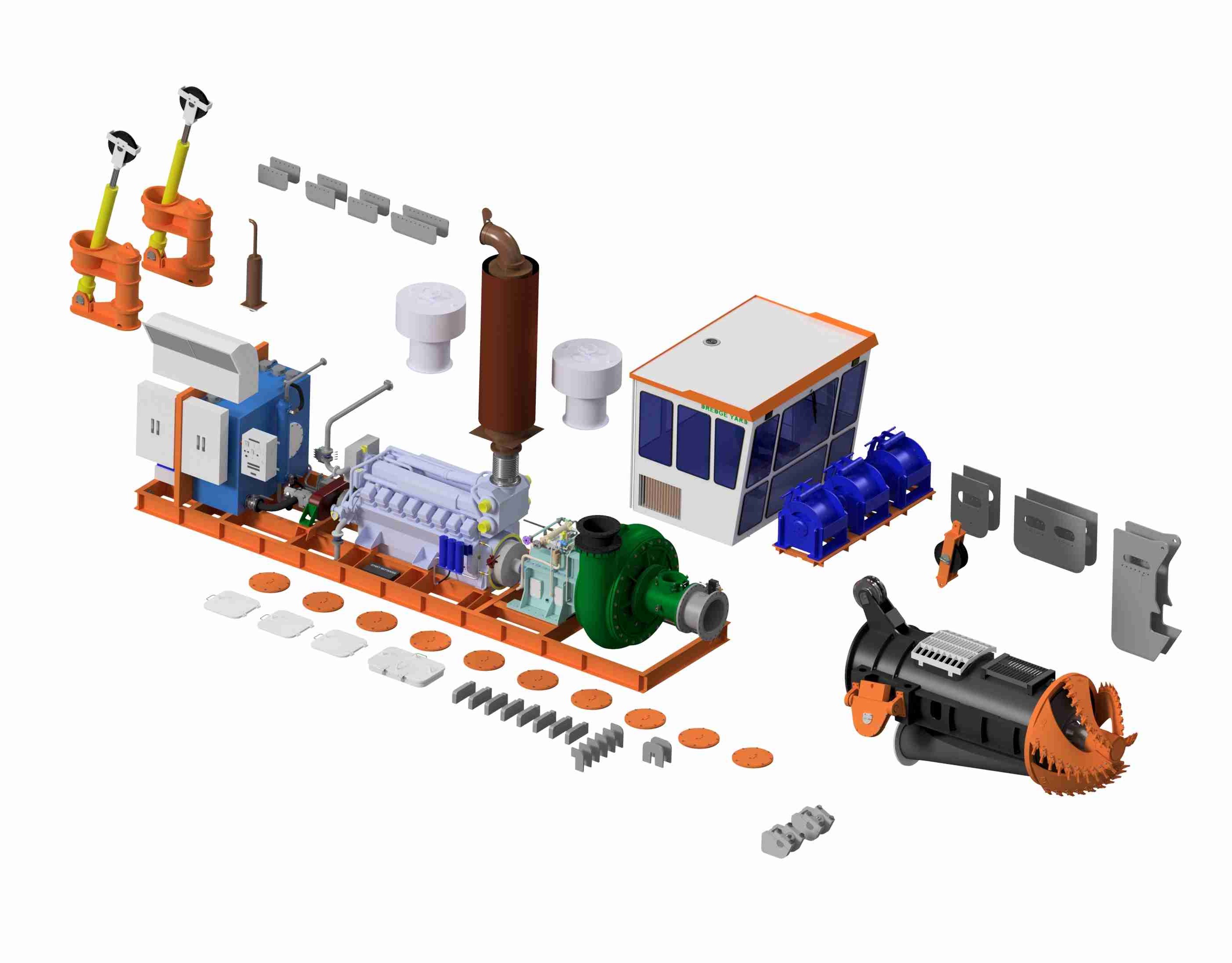 Complete skid system components overview